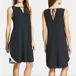 Eileen Fisher Sleeveless Double-Layer Silk Cocktail Dress Size XS